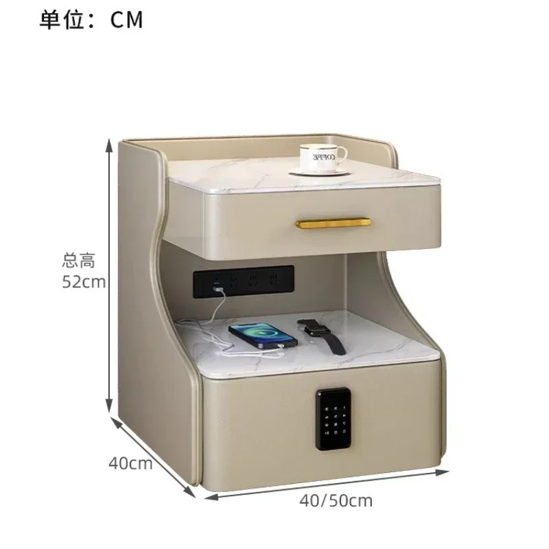 Home Security America - Table de chevet confortable avec tiroirs,