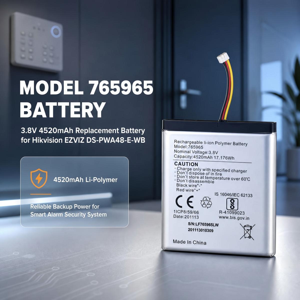 765965, batterie de remplaceme - Home Security Battery Replacement avis et prix