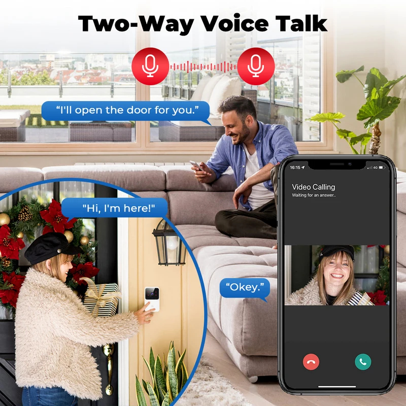 Sonnette vidéo WiFi Tuya, camé - Home Security Front Door Camera avis et prix