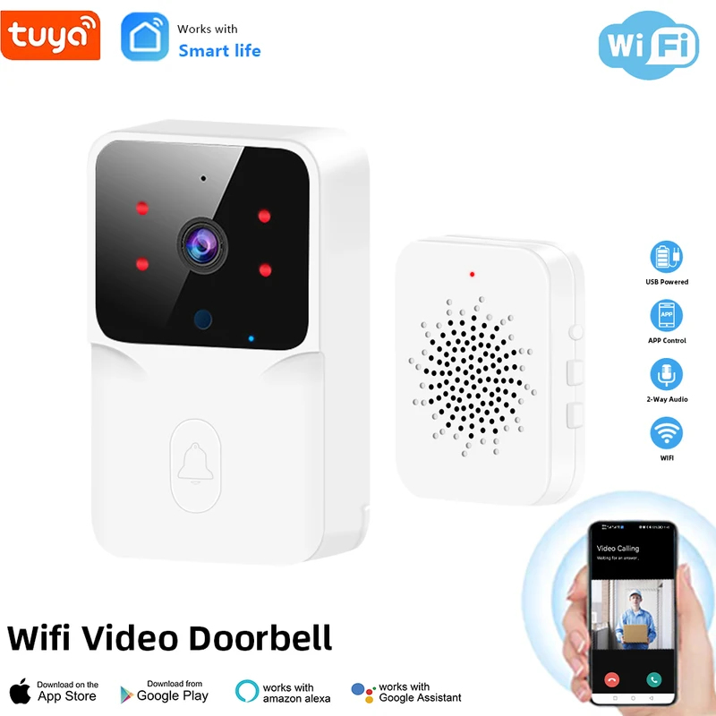 Sonnette vidéo WiFi Tuya, camé - Home Security Front Door Camera avis et prix