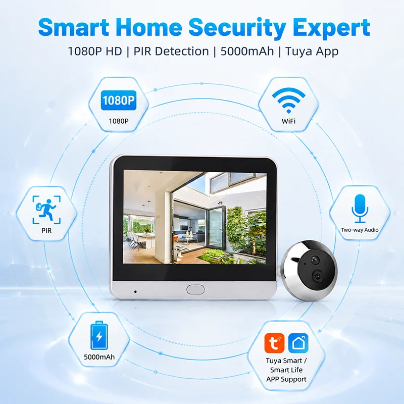 Caméra de judas numérique sans - Home Security Front Door Camera avis et prix