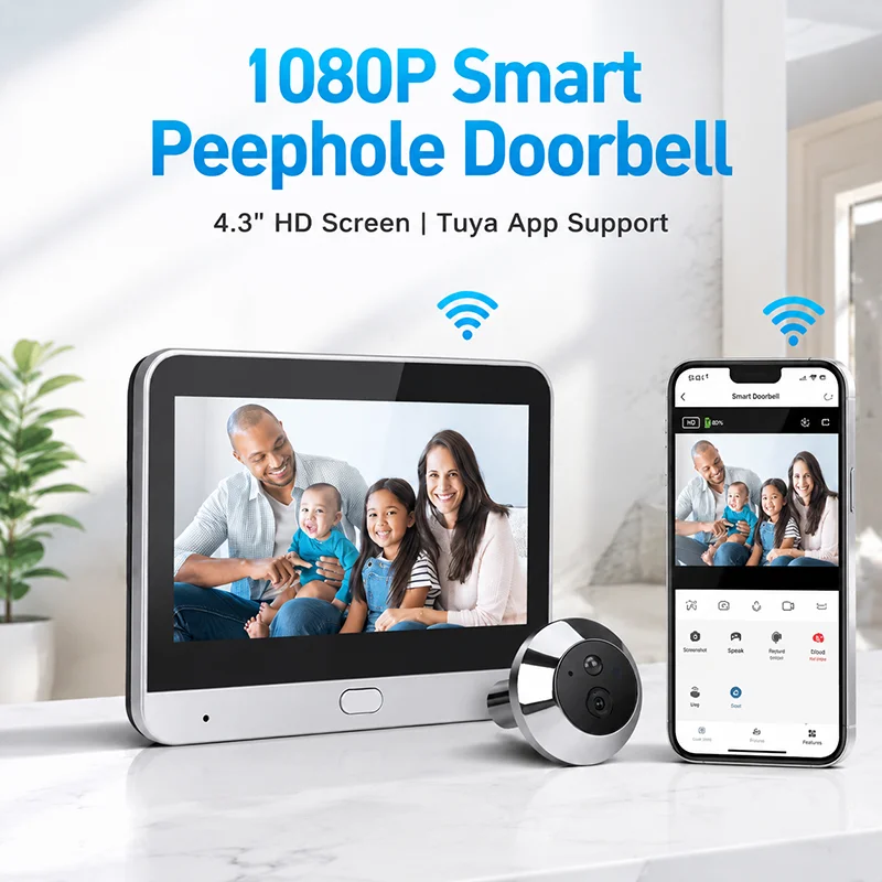 Caméra de judas numérique sans - Home Security Front Door Camera avis et prix