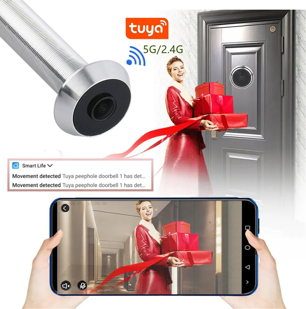 Caméra de porte LED 1080P 2MP  - Home Security Front Door Camera avis et prix
